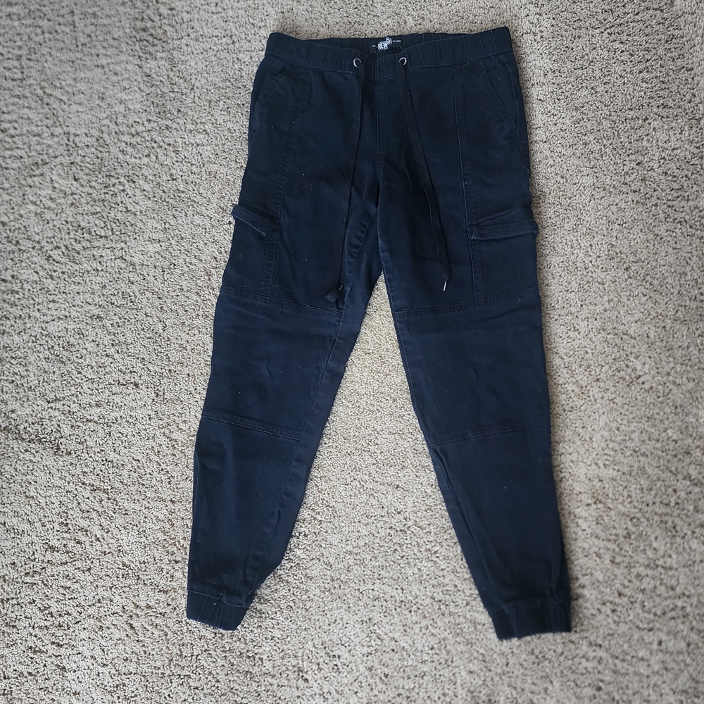 Rewash Women's Black Drawstring Jogger Pants